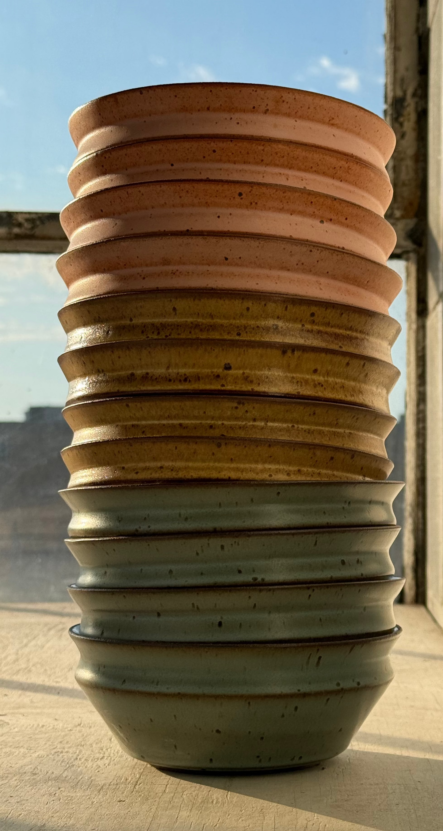 sunset set: bowls / teal